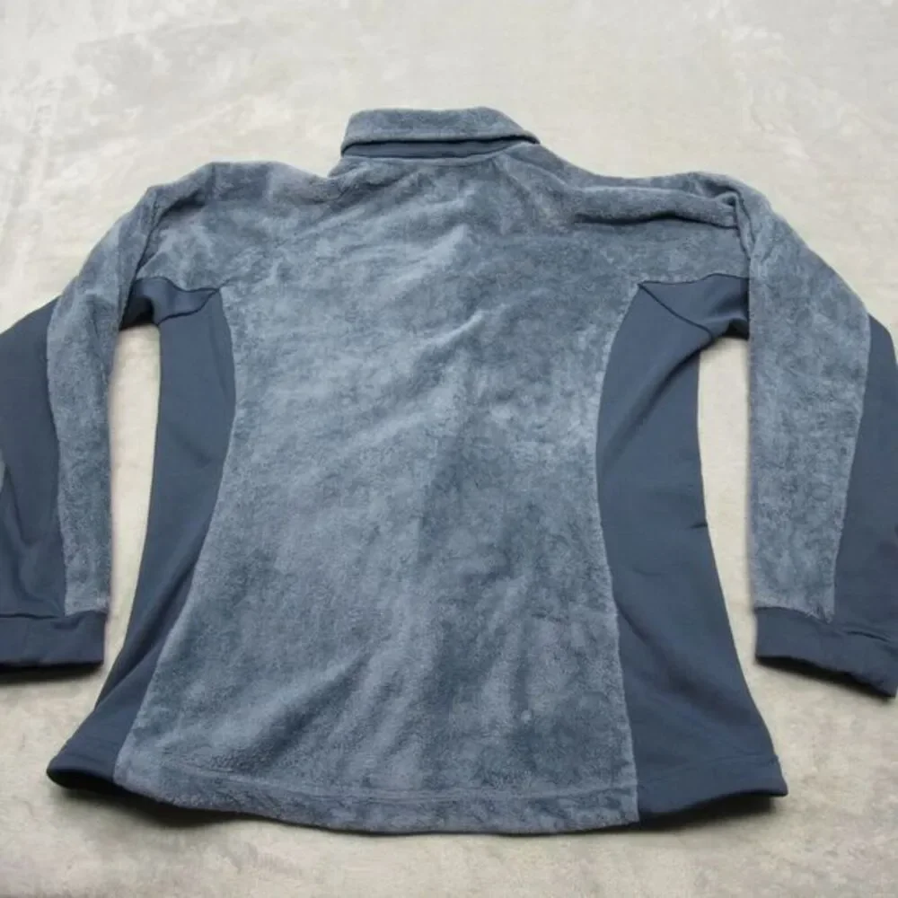 Mountain Hardwear Pyxis Fleece Women Medium Blue Gray‎ Stretch Full Zip READ